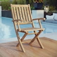 thumbnail image 6 of Modway Marina Outdoor Patio Teak Folding Armchair in Natural, 6 of 6