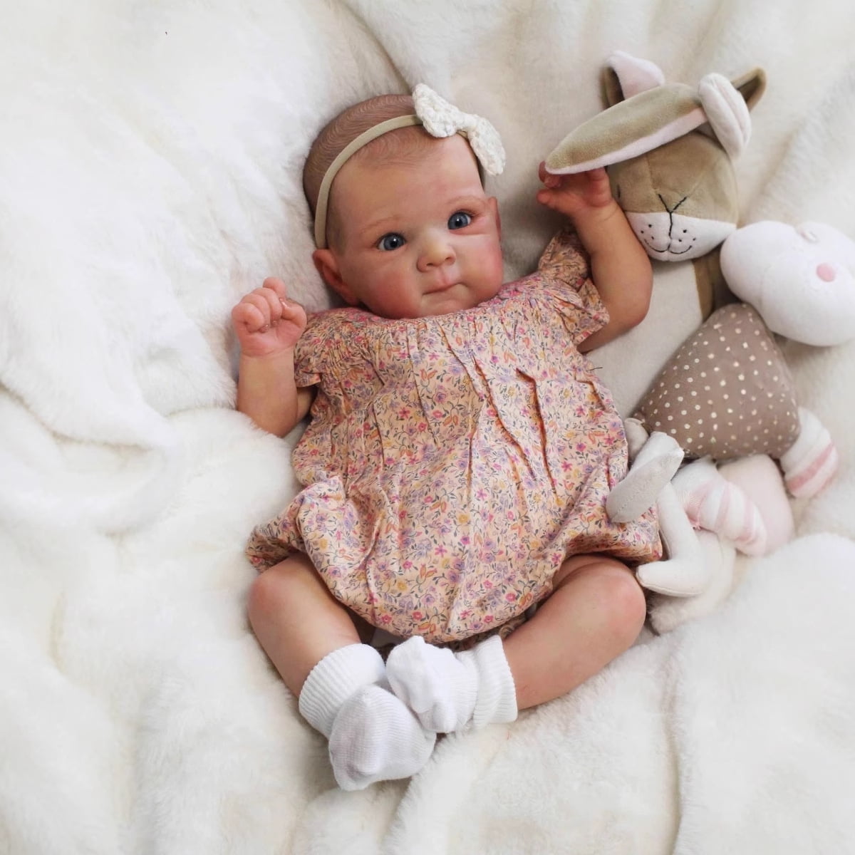 HUIMEYA Reborn Baby Dolls 18-inch Realistic Newborn Baby Dolls, Lifelike Soft Vinyl & Cloth Body, Nice Gift for Kids, Pre-Parents, Grand-Parents, Doll Collectors