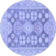 thumbnail image 1 of Ahgly Company Machine Washable Indoor Round Oriental Blue Traditional Area Rugs, 5' Round, 1 of 4
