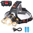 thumbnail image 1 of Lampe Frontale Led, 4 Modes 6000k 1500 Lumens Éclairage Puissant Ultra Usb Rechargeable, pour Pêche, Camping, Lecture, Randonnée, Cyclisme, 1 of 5