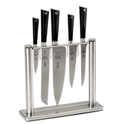 Mercer Culinary M19100 Zum 6 Piece Forged Block Set, Stainless Steel/Glass