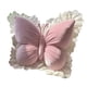 thumbnail image 4 of Cojín decorativo con forma de mariposa para sofá, ideal para fotos. Cojín lumbar con soporte para la espalda. Rosa, 4 of 9
