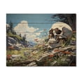 thumbnail image 3 of Designart "Skull magic Rest Pastoral" Modern Print on Natural Pine Wood, 3 of 5