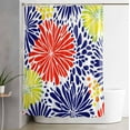 thumbnail image 2 of Waterproof Shower Curtain - Abstract Flowers Texture Painting Bathroom Curtains with Hooks,Modern Seamless Firework Bathtub Curtain for Shower Stall,72x72 Inch, 2 of 6