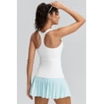 thumbnail image 3 of RUNNING GIRL Women’s Racerback Workout Tank Top with Built-in Bra Longline Ribbed Athletic Yoga Top Padded Fitness Top, 3 of 6