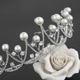 thumbnail image 5 of LABSERRON 1Set Bridal Crystal Tiara Rhinestone Wedding Crown Headwear for Ladies 6.3In * 0.47In, 5 of 6