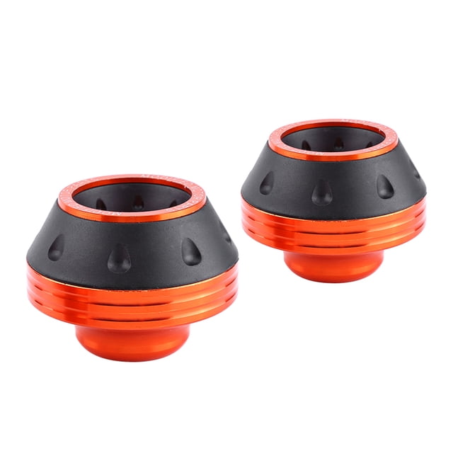 Viccilley Deslizadores de Cuadro - CNC Aluminio Horquilla Delantera Rueda Deslizadores de Cuadro Moto Protección contra caídas Ciclomotor Scooter(Naranja)