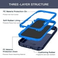 thumbnail image 4 of I-HONVA Compatible with iPhone 15 Case,3-Layer Military Grade Drop Protection Anti-Slip Bumper Rugged Shockproof Dustproof Protection 6.1 inch Phone Case,Navy Blue, 4 of 7