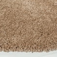 thumbnail image 3 of SAFAVIEH Milan Harlow Solid Plush Shag Area Rug, Dark Beige, 8' x 8' Round, 3 of 12