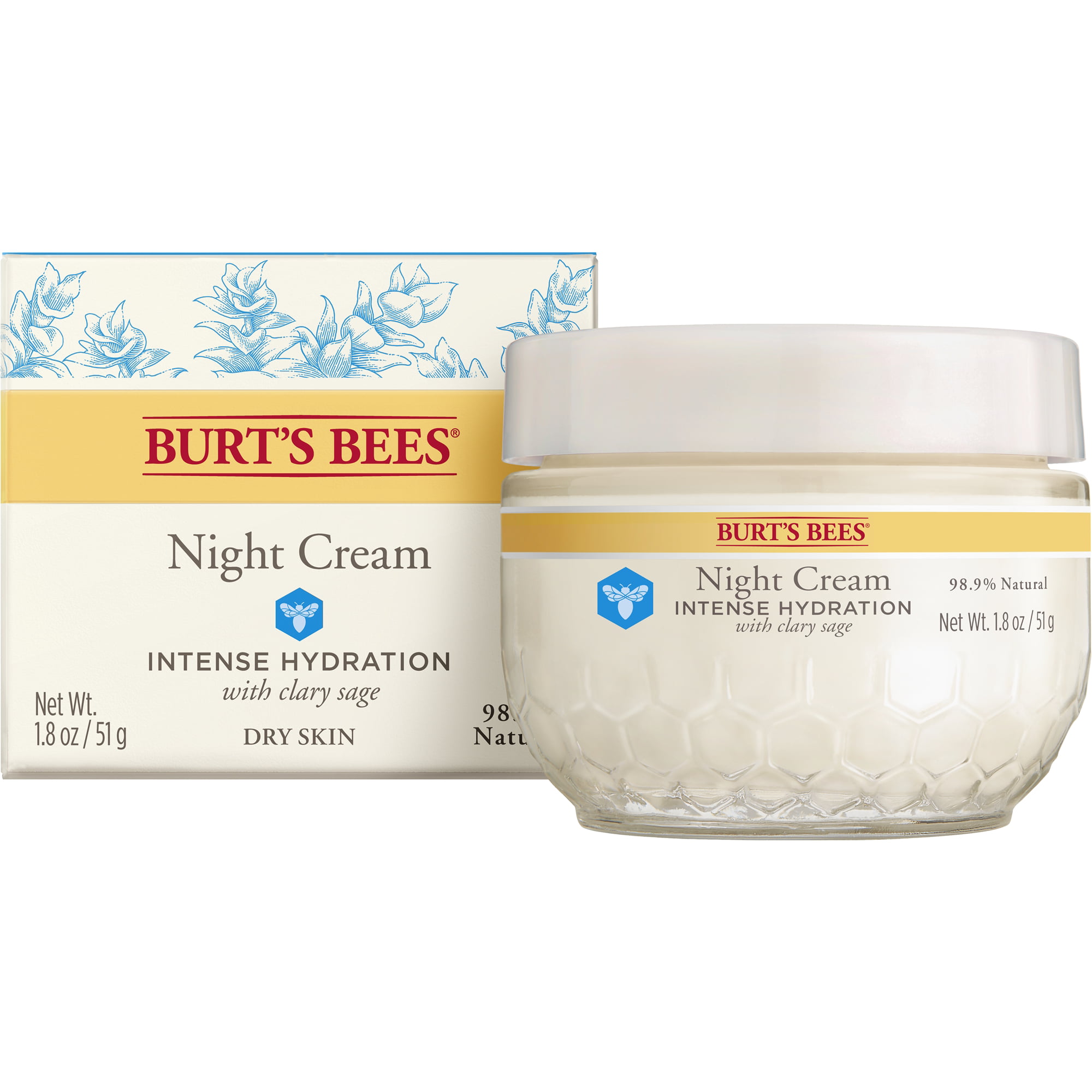 Burt S Bees Intense Hydration Night Cream Moisturizing Night Lotion 1 8 Oz