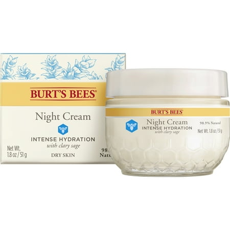 Burt's Bees Intense Hydration Night Cream, Moisturizing Night Lotion, 1.8 (Best Whitening Face Cream In Uae)