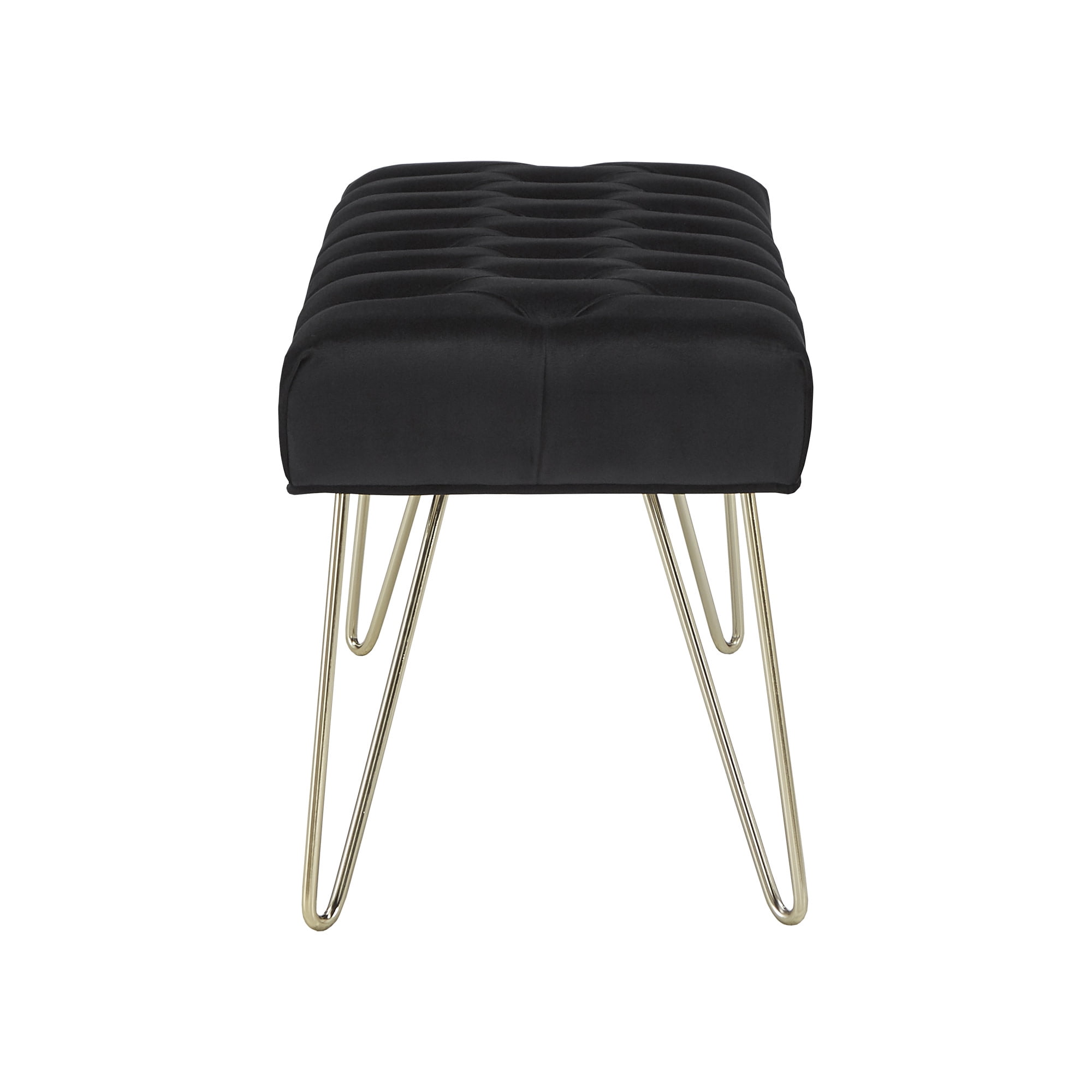Weston Home Addison Upholstered Bench, Black