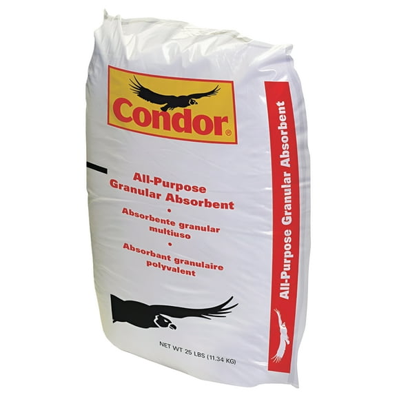 Condor Granular Clay Floor Absorbent, Montmorillonite Clay White, 25 lb