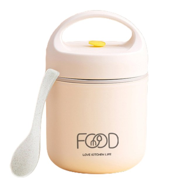 LCXmlly Food Container Leakproof Thermal Lunch Box High Capacity 3H Heat Preservation 510ml/680ml Single/Doublelayer Food Storage