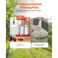 thumbnail image 2 of VEVOR Prensa de vino de frutas de 1,6 galones/6 l, 2 barriles de acero inoxidable, exprimidor manual, sidra, manzana, tintura de uva, miel, aceite de oliva, 2 of 9