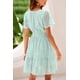 thumbnail image 2 of Vestido PRETTYGARDEN Verano 2025 Cuello en V Encaje Verde Claro XXL, 2 of 8