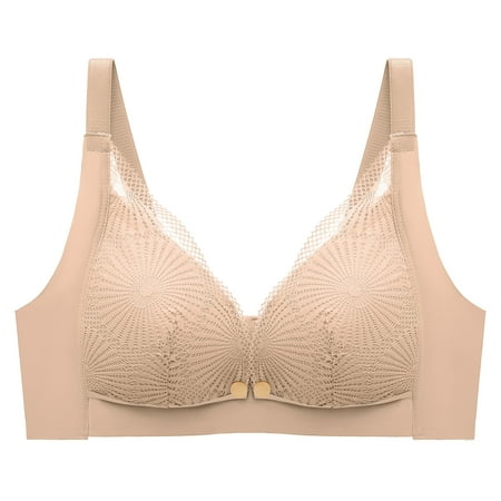 GZWYHT Wireless Bras Clearance Bralettes for Women Women s Hands Free Pumping Bra Maternity Nursing Adjustable Nursing Bra Bras for Women Front Closure Bras Push Up Bra Beige M