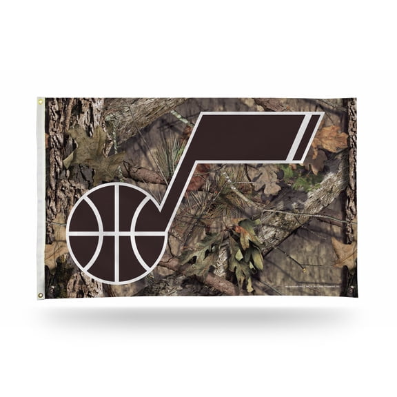 Utah Basketball Jazz Bold Mossy Oak Camo Design 3x5 Indoor/Outdoor Banner Flag