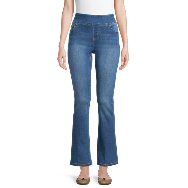 The Pioneer Woman Pull-On Embroidered Bootcut Jeans - Walmart.com