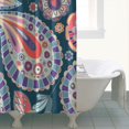 thumbnail image 5 of Retro Floral Chic Shower Curtain 72x84 Inches, Quick-Drying Polyester with Plastic Hooks, Bohemian Paisley Artistic Design for Bathroom, 5 of 5