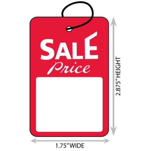 Case of 2,000 Tags White Blank Merchandise Tag 1.75" X 2.875" Large Fast Shi 