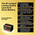 thumbnail image 3 of Chrome Battery 12V (12 Volts) 12Ah Replacement Battery for Peg Perego Riding Toy Cars for John Deere, Polaris, Ducati, And Case Ih 2 Speed Vehicles, 3 of 7