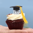 thumbnail image 5 of WEUVEB Golden Graduation Hat Cake Toppers for Party Decor Easy to Use 10Pcs, 5 of 8