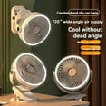 thumbnail image 2 of Clip-on Small Fan, Student Dormitory Bed, Night Light, Clip Fan, Office Desktop, USB Charging, Handheld Ceiling Fan, 2 of 6