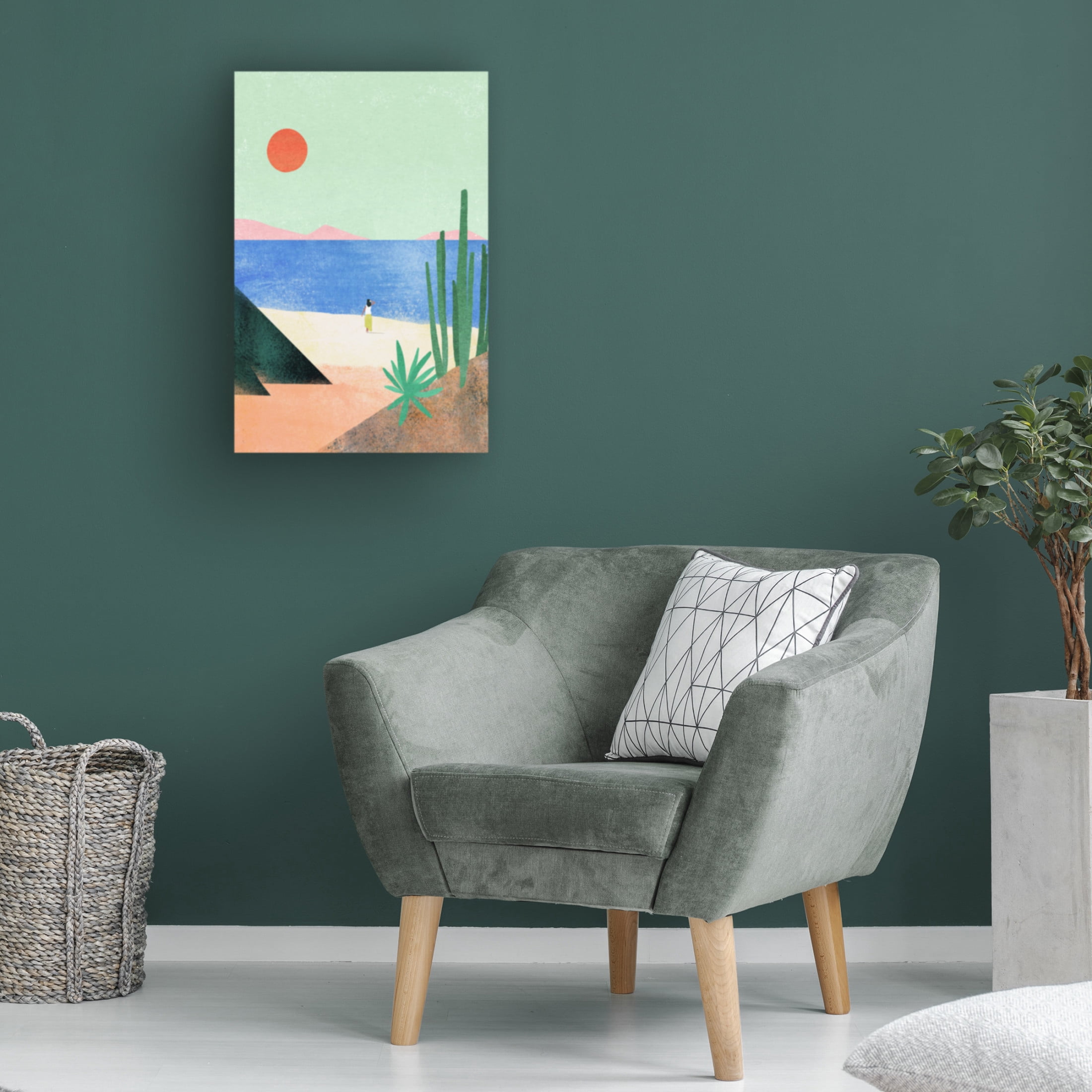 Trademark Fine Art longwayhome Beach Girl ii Canvas Wall Art