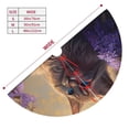 thumbnail image 3 of Sikiie Purple Flower Lazy Cat 30-48 inches {designName} Print Christmas Tree Skirt Snowman Xmas Tree Skirt with Edge Christmas Decorations for Holiday Party36", 3 of 7
