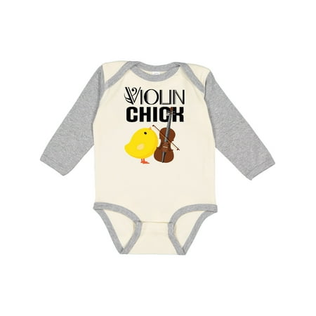 

Inktastic Violin Chick Violinist Music Gift Gift Baby Girl Long Sleeve Bodysuit