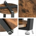 thumbnail image 7 of End Table, Round Side Table with Storage Shelf, Rustic Brown and Black, 7 of 7