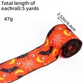 thumbnail image 2 of Halloween Ribbon Wired,Orange and Black Halloween Ribbon, Pumpkin / Ghost / Spider Ribbon Halloween Decorative Wrapping Ribbon for Crafts, Wreaths, Party Decoration, 2 of 3