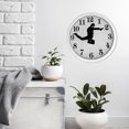 thumbnail image 3 of Reloj de pared Deportes Senderismo Recordatorio de tiempo silencioso Reloj de plástico preciso Decoración del hogar Regalo para oficina Dormitorio, Blanco Inevent HA007860-02B, 3 of 6