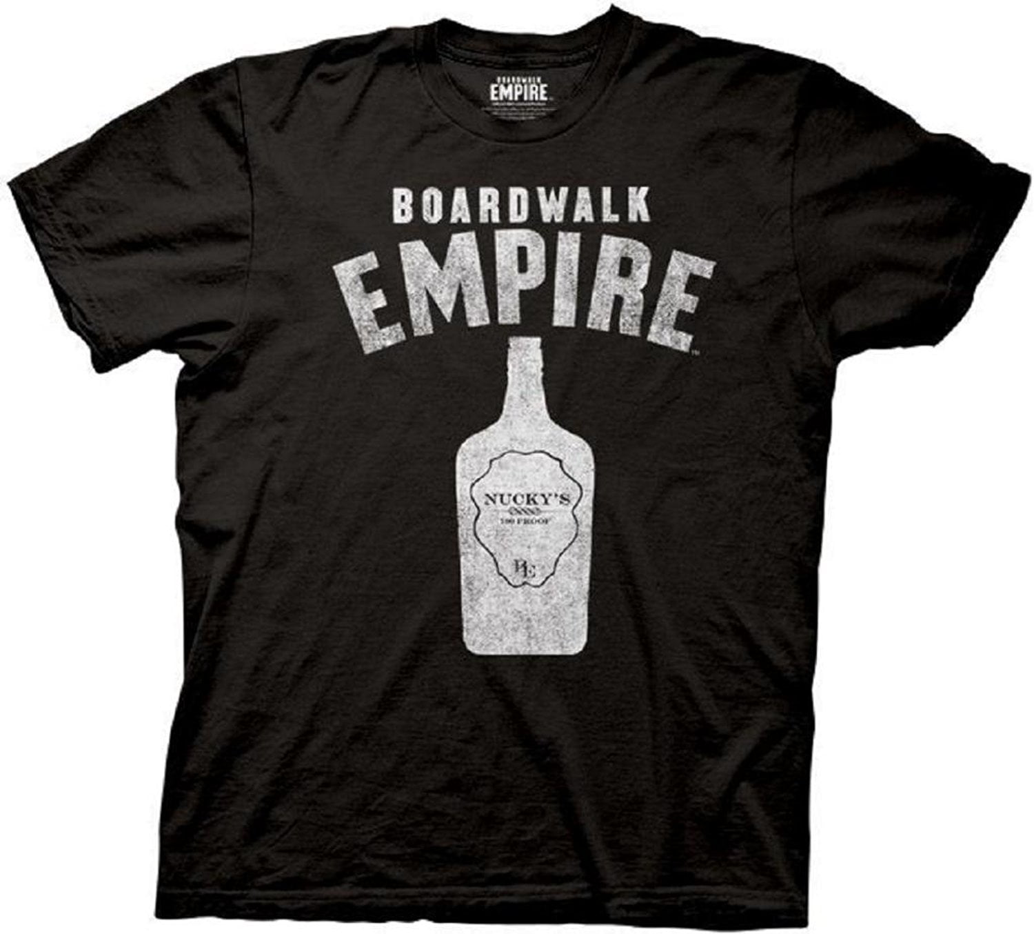 Boardwalk Empire Tommy Guns and Bottle Adult Black TShirt