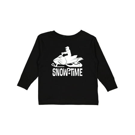 

Inktastic Snowmobile Rider Snowmobiling Gift Toddler Boy Girl Long Sleeve T-Shirt