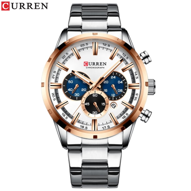 Reloj Curren Technos 8355 para hombre con esfera azul de acero inoxidable S