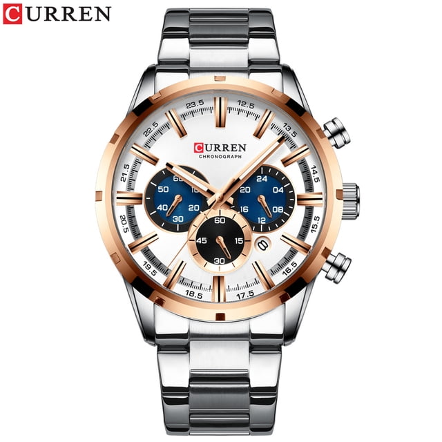 Reloj Curren Technos 8355 para hombre con esfera azul de acero inoxidable S