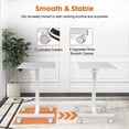 thumbnail image 4 of Mobile Desk Workstation with Wheels, Portable Small Rolling Standing Desk, Mobile Standing Desk, Standing Table, Laptop Desk, Computer Desk, Adjustable Height, 4 of 6