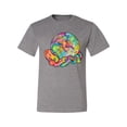 thumbnail image 2 of Wild Bobby Rainbow Painted I've Got The Whole World Dean Russo Design Inspirational/Christian Men Tee, Heather Grey, 4X-Large, 2 of 6