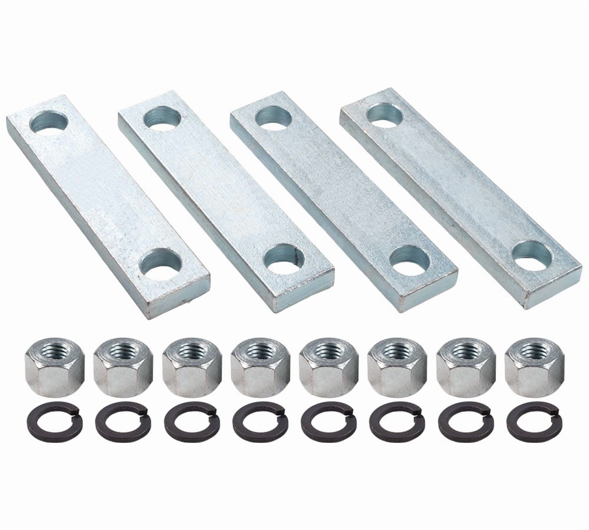 16" Square Bend U-Bolt Kit with Tie Bars, Hex Nuts & Lock Washers – Grade 5 Carbon Steel Bolt and Nut for Mounting Truck Toolboxes, Frames & Heavy-Duty Equipment