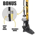 thumbnail image 6 of BV Bike Floor Pump with Gauge, Bicycle Ergonomic Tire Air Inflator with Twin Valve Head, 160 psi High Pressure, Compatible with Presta and Schrader, Ball Needles Included, 6 of 6