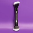 thumbnail image 2 of Moda Brush Pro Powder & Blush Dual Ended Makeup Brush, Black, Textured, Silk-Touch Handle, 2 of 6