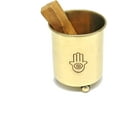 thumbnail image 4 of Hamsa Hand Gold Engraved Brass Resin Incense Burner with Removable Screen, 4 of 4