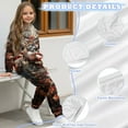 thumbnail image 6 of Uorisanigo Kids Sweat Suit Set, 2-Piece Graphic Printed Pullover Hoodie and Jogger Pants for Boys Girls, Sweatshirt & Sweatpants Outfit(American Flag Wood Hunting Deer Camo), 6 of 7