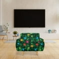 thumbnail image 2 of XYZCANDO Green Christmas Lights Couch Cover for 1 Cushion Couch Armchair Slipcover Sofa Cover Living Room Stretch Sofa Slipcover for 1 Seater Furniture Covers, 2 of 6