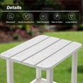 thumbnail image 3 of Aoodor Outdoor HDPE End Table Adirondack Side Table, Classic Modern Design, High-Quality, Easy Assembly, Muti-Purpose End Table for Patio, Garden, Lawn, 3 of 7