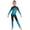 Light Blue, variant on Girls Shiny Diamond Gymnastics Dance Unitards Long Sleeve Mock Neck Gradient Figure Skating Jumpsuit For Ice Show Blue 14