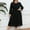 A0810-Black, variant on QUINDOS Summer Dresses for Women 2025 Crew Neck Long Sleeve Party A-Line Plus Size Dresses Mesh Solid Color Flowy Midi Long Dresses for Women