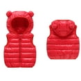 thumbnail image 5 of Godderr Boys Girls Ear Hooded Down Vest for Newborn Baby 9M-5Y Lightweight Sleeveless Jacket Candy Color Waistcoat Winter Warm Tops, 5 of 7